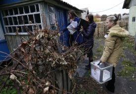 Voting in local elections in 2015 in Kiev