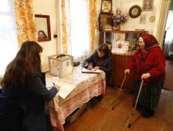 Voting in local elections in 2015 in Kiev