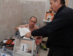 Voting in local elections in 2015 in Kiev