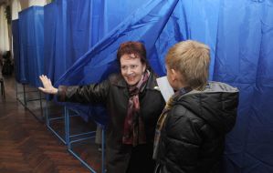 Voting in local elections  2015 in Kiev