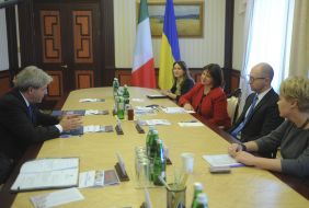 Arseniy Yatsenyuk and Paolo Gentiloni