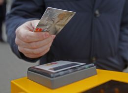 Contactless payments on the line of the Kiev speed tram in Kiev