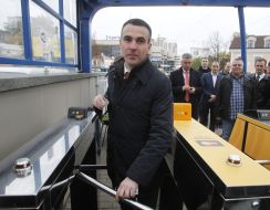 Contactless payments on the line of the Kiev speed tram in Kiev