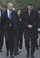 Arseniy Yatsenyuk and Raimonds Veyonis