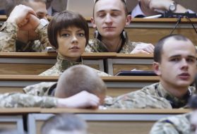 The students of the Military Institute