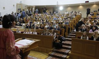 The participants of the All-Ukrainian dictation of national unity