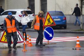 Ремонтні роботи на пішохідному переході