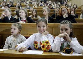 The participants of the All-Ukrainian dictation of national unity