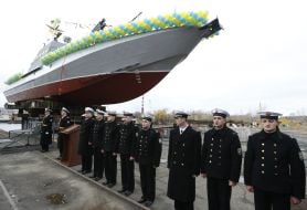 Спуск на воду катера "Гюрза-М"