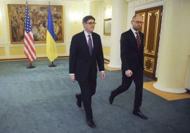 Арсеній Яценюк та Джейкоб Лью