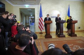 Natalia Yaresko, Arseniy Yatsenyuk and Jack Lew
