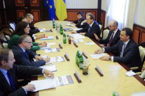 Arseniy Yatsenyuk and Cecilia Malmström