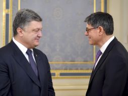 Petro Poroshenko and Jack Lew