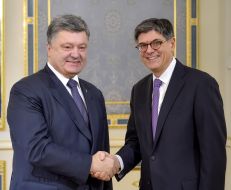 Petro Poroshenko and Jack Lew