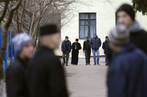 Priests in Prilutsky educational colony