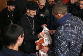 Priests in Prilutsky educational colony