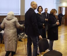 Arseniy Yatsenyuk with his wife Theresa
