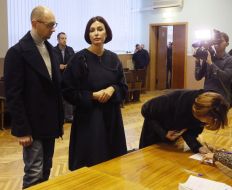 Arseniy Yatsenyuk with his wife Theresa