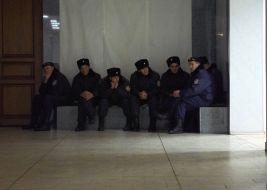 Police in the building of the Kryvyi Rih City Executive Committee