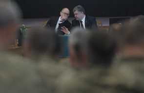 Arseniy Yatsenyuk and Petro Poroshenko