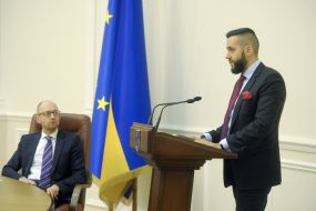 Arseniy Yatsenyuk and Maxim Nefedov