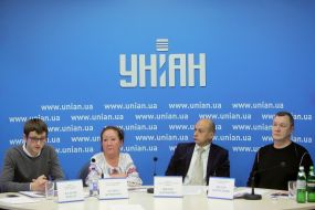 Valerii Kobzar, Tatiana Krivenko, Viktor Karpenko and Viktor Kormilitsyn