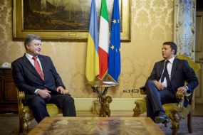Petro Poroshenko meeting with Matteo Renzi