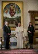 Петро Порошенко, Марина Порошенко та Папа Римський Франциск