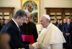 Петр Порошенко и Папа Римский Франциск