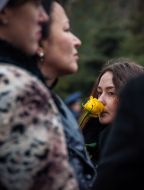 The girl with a yellow rose