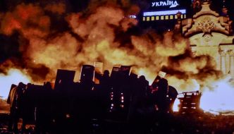 A shot from the documentary film "Winter in the fire"