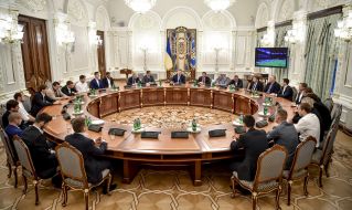 Meeting of Petro Poroshenko and Ukrainian footballers