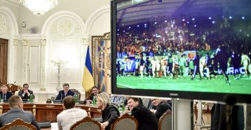 Встреча Петра Порошенко с украинскими футболистами