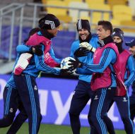 Тренировка игроков ФК "Реал" (Мадрид)