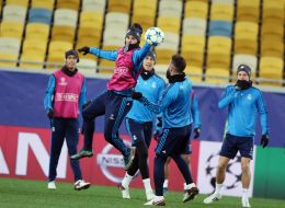 Тренировка игроков ФК "Реал" (Мадрид)