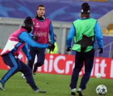 Тренировка игроков ФК "Реал" (Мадрид)