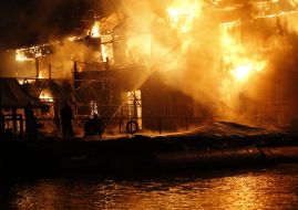 Пожежа в ресторані "Веранда на Дніпрі"