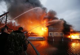 Пожежа в ресторані "Веранда на Дніпрі"