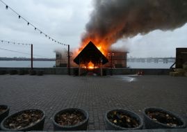 Пожежа в ресторані "Веранда на Дніпрі"