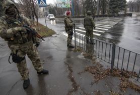 Law enforcers in Mariupol