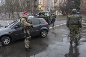 Law enforcers in Mariupol