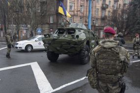 Law enforcers in Mariupol