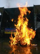 Symbolic burning of effigies