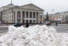 Первый снег в Чернигове