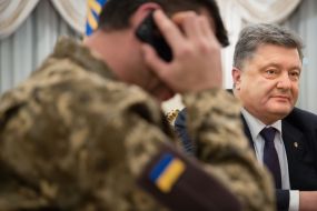 Зустріч Петра Порошенка та кіборга Андрія Гречанова