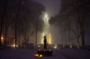 The sculpture "The sad memory of childhood"
