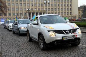 Участники национального автопробега