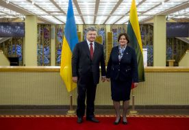 Petro Poroshenko and Loreta Grauzhinene