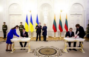 Vyacheslav Kirilenko, Petro Poroshenko and Dalia Grybauskaitė