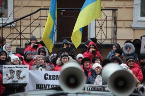 Митинг работников Житомирской кондитерской фабрики